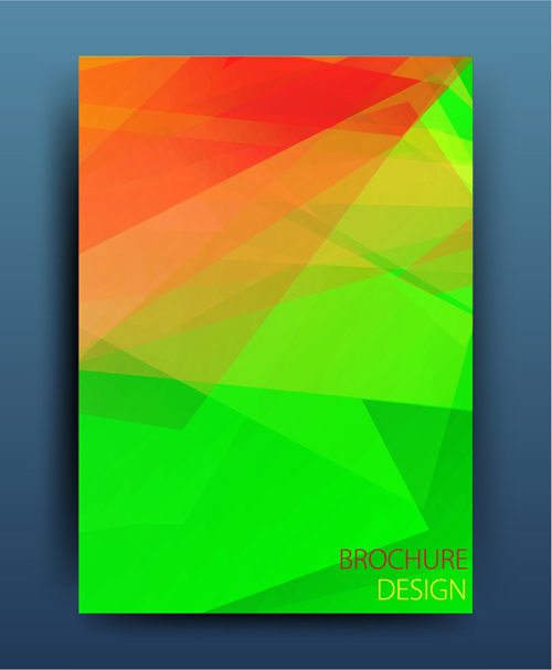 Magazine or brochure colored abstract cover vector 12