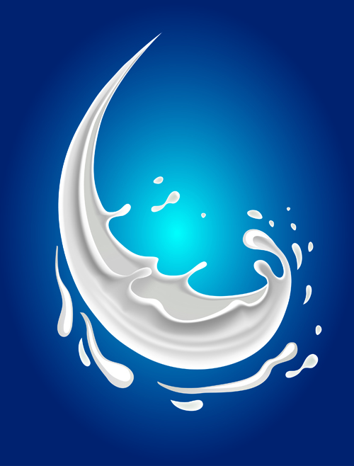 Milk splash creative background vector 01