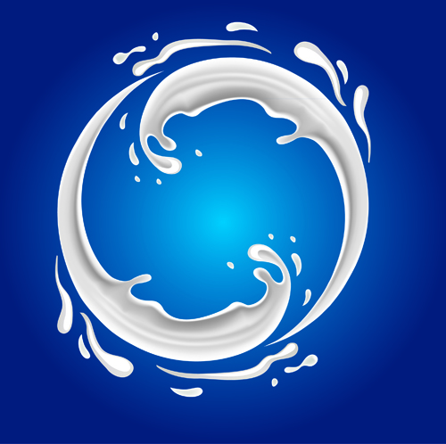 Milk splash creative background vector 02