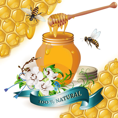 poster natural honey creative 