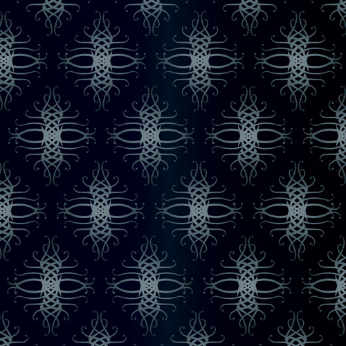 Ornate damask seamless pattern vectors material 01