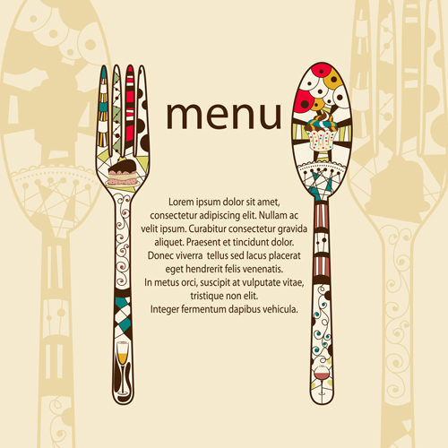 Restaurant menus design cover template vector 05