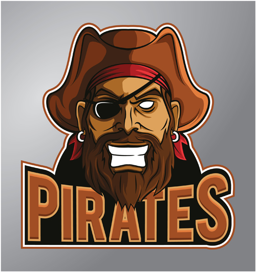 Retro font pirates logo 