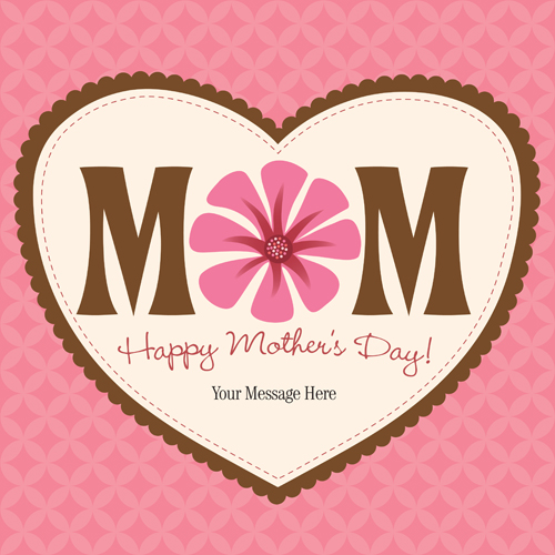 Set of happy mothers day art background vector 01