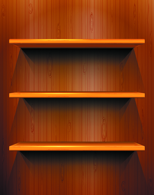 Shiny shelves creative background vector art 02