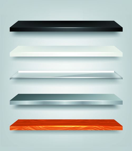 Shiny shelves creative background vector art 05