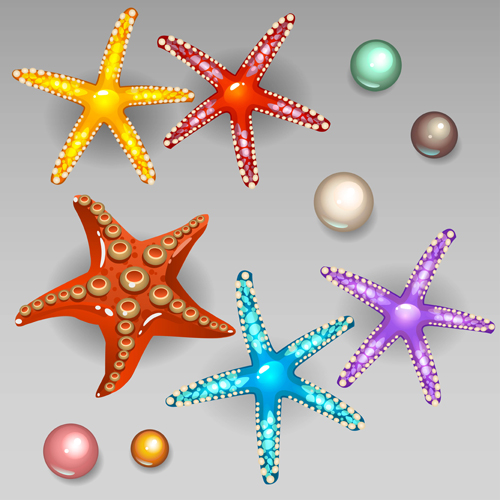 starfish shiny pearls 