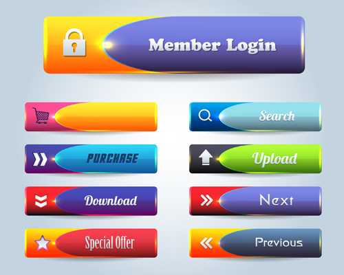 Vector buttons picture web design material 10