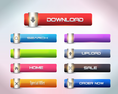 Vector buttons picture web design material 16