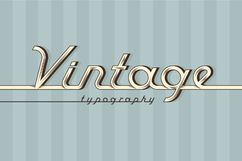Vintage metal auto font vector material 01