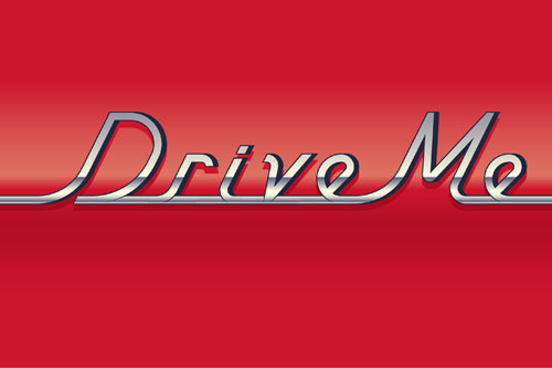 Vintage metal auto font vector material 02