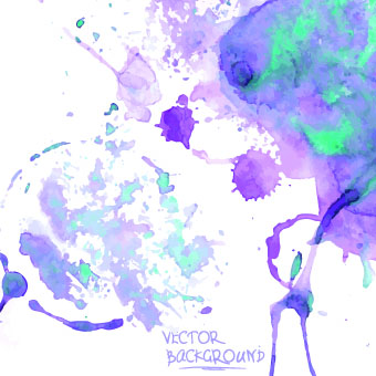 Watercolor art background vector 05