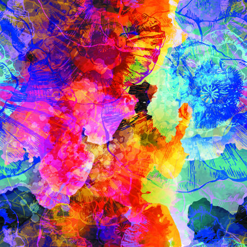 ct abstract art background vector 01 Watercolor object abstract art background vector 01
