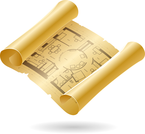 Architectural drawing design elements vector 01