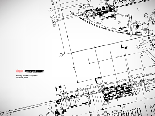 Architectural drawing design elements vector 04
