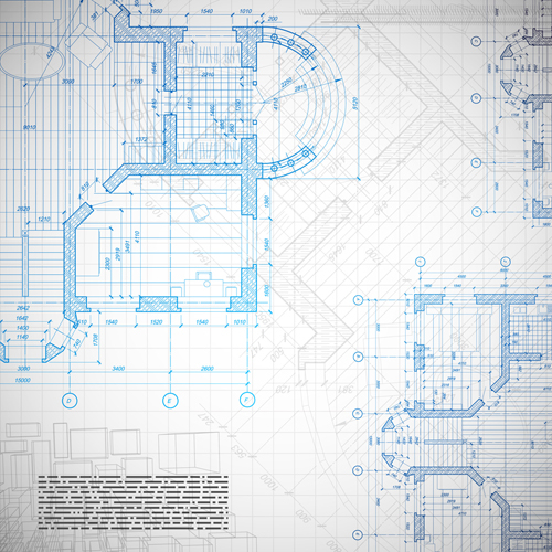 Architectural drawing design elements vector 05