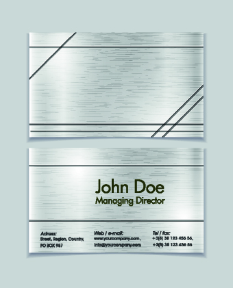 Shiny modern business cards vector 02
