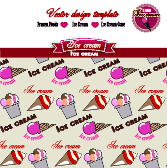 Ice cream Labels design vector 05