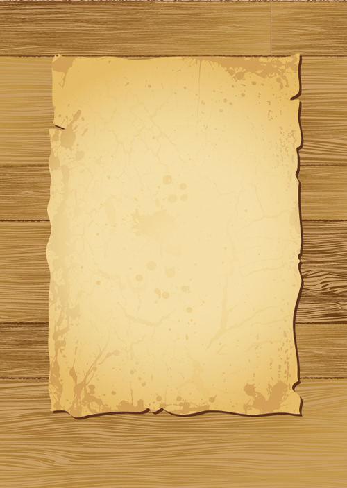 Old Paper on the wood vector set 01