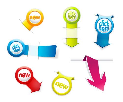 Different sale label stickers vector 04