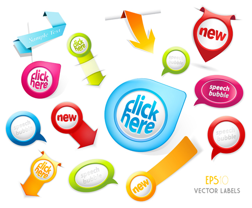 Different sale label stickers vector 05