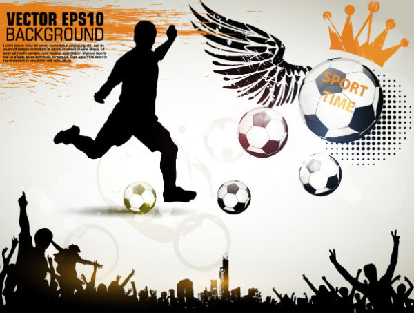 Football theme Poster vector 03