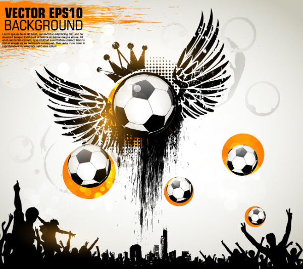 Football theme Poster vector 04