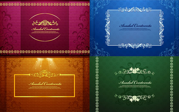 Golden Border frame 5 vector