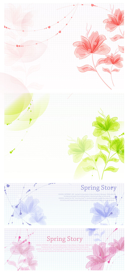 Hand painted floral background Vector graphic