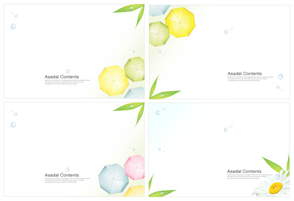 Umbrella rain background art vector