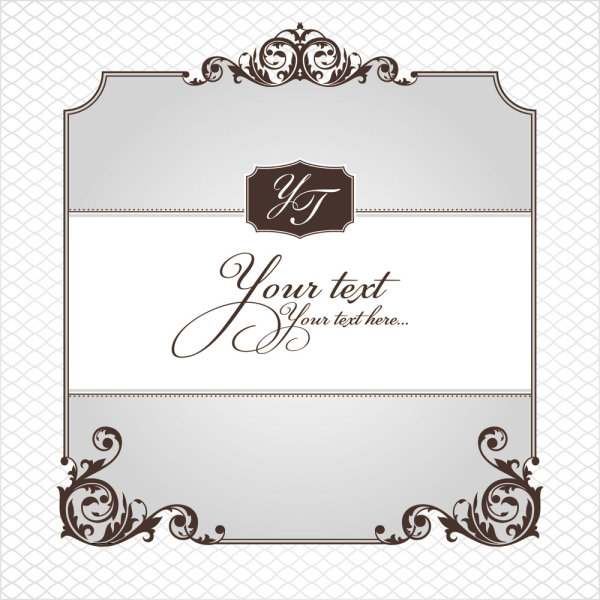 Ornate floral frame 01 vector