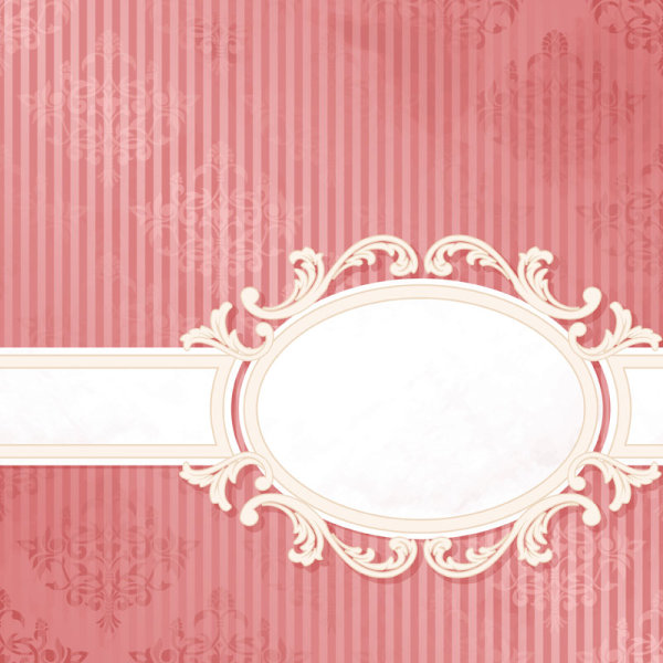 Vintage background with Decoration floral vector 05