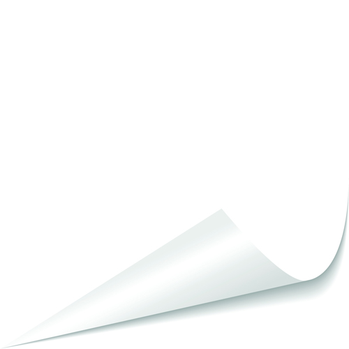 White Curled Paper Corner free vector 02
