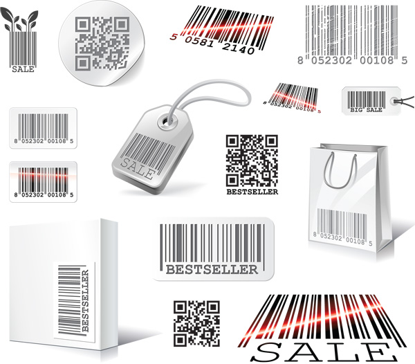 Scan two dimensional code label design elements