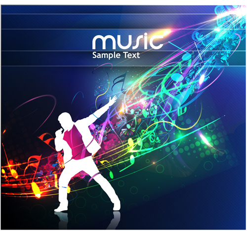 Music Party   vector Backgrounds part 02