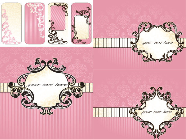 pink background decorative pattern vector