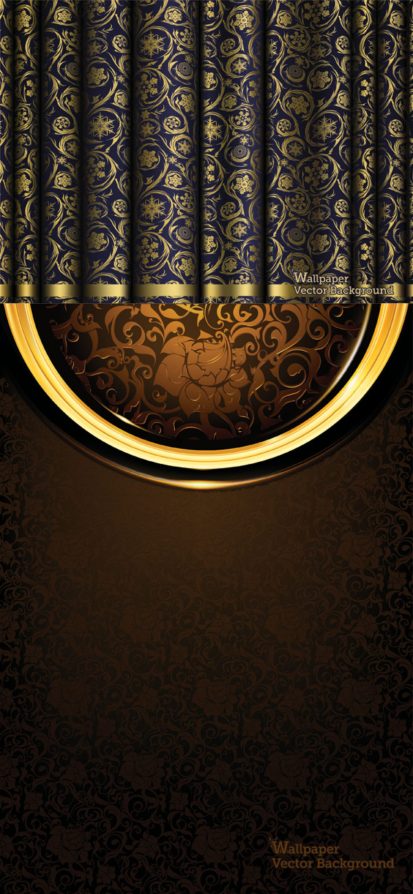 Retro decorative pattern background vector graphic