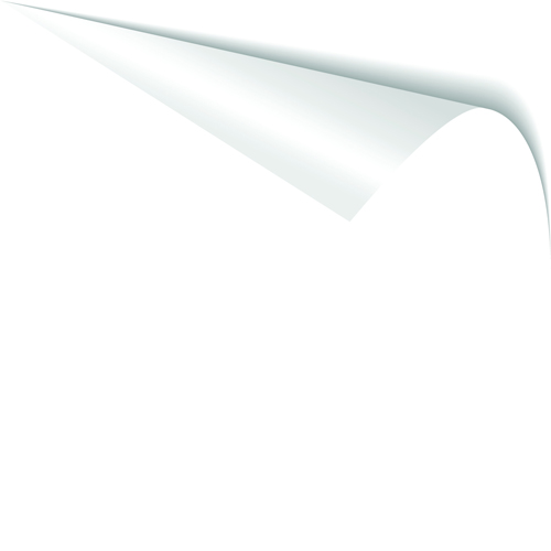 White Curled Paper Corner free vector 03