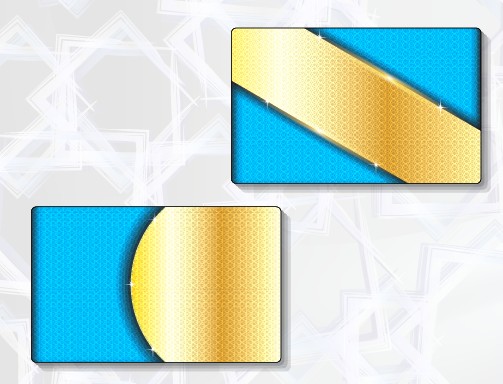 Delicate modern business cards vector graphics 02