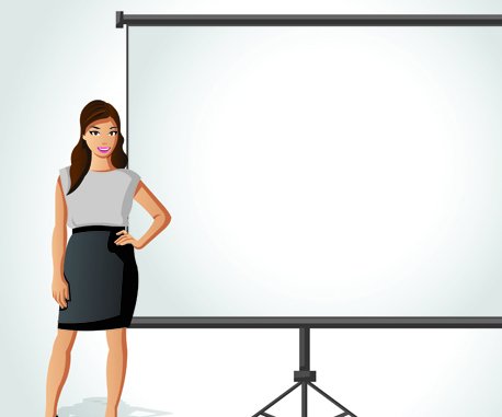Elements of Business talk and presentation vector set 04