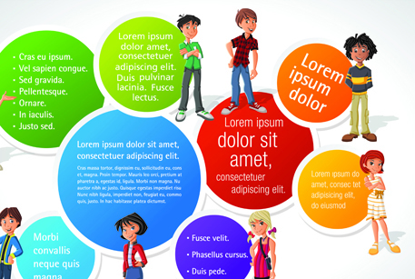 Elements of Business talk and presentation vector set 05