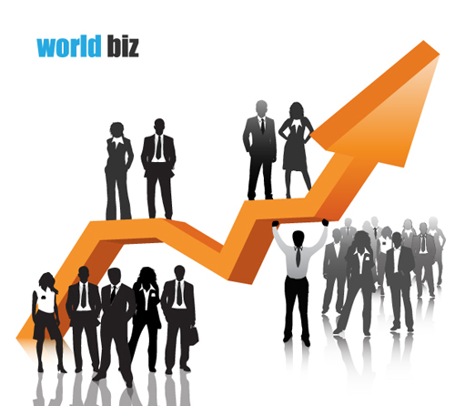 Elements of Business Team vector set 01