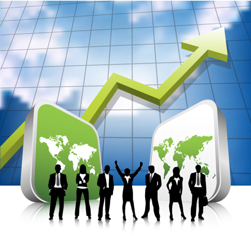 Elements of Business Team vector set 02