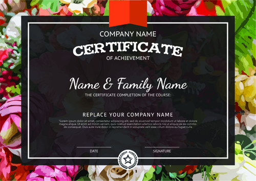 flower background flower certificate template certificate background 