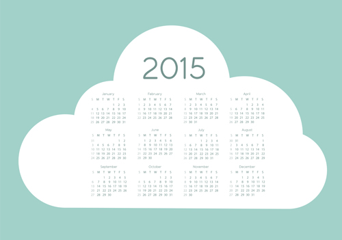 cloud calendar 2015 