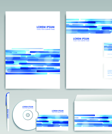 Different Corporate business kit mix vector 04