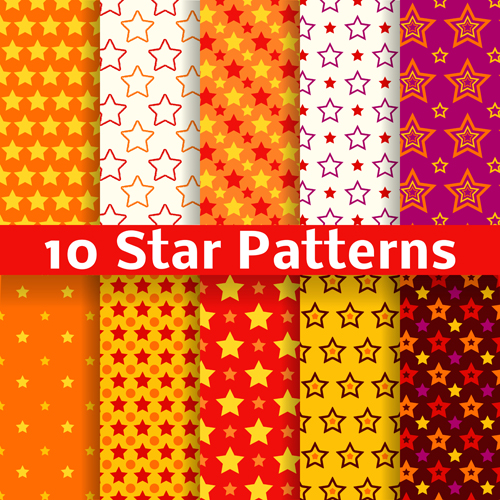 star square seamless Patterns pattern different 
