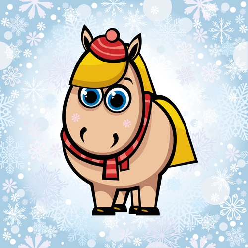 Creative 2014 Horses design elements vector 03