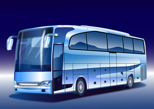 Creative Bus design vector material 03