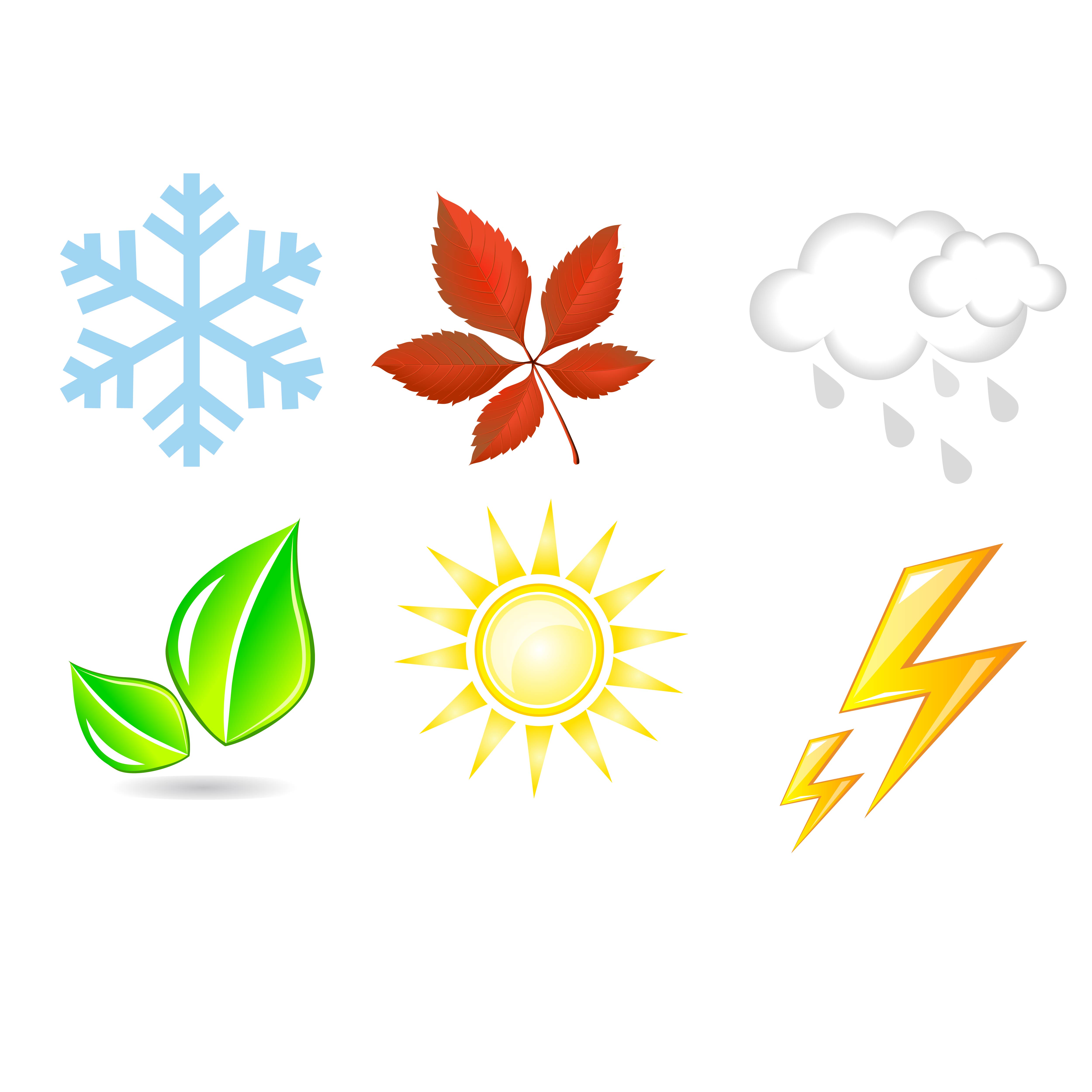 Creative four season elements vector material 03